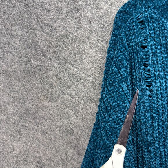 Mod On Trend Sweater Pullover Women S Small Blue Knit Turtleneck Long Sleeve - Picture 3 of 8